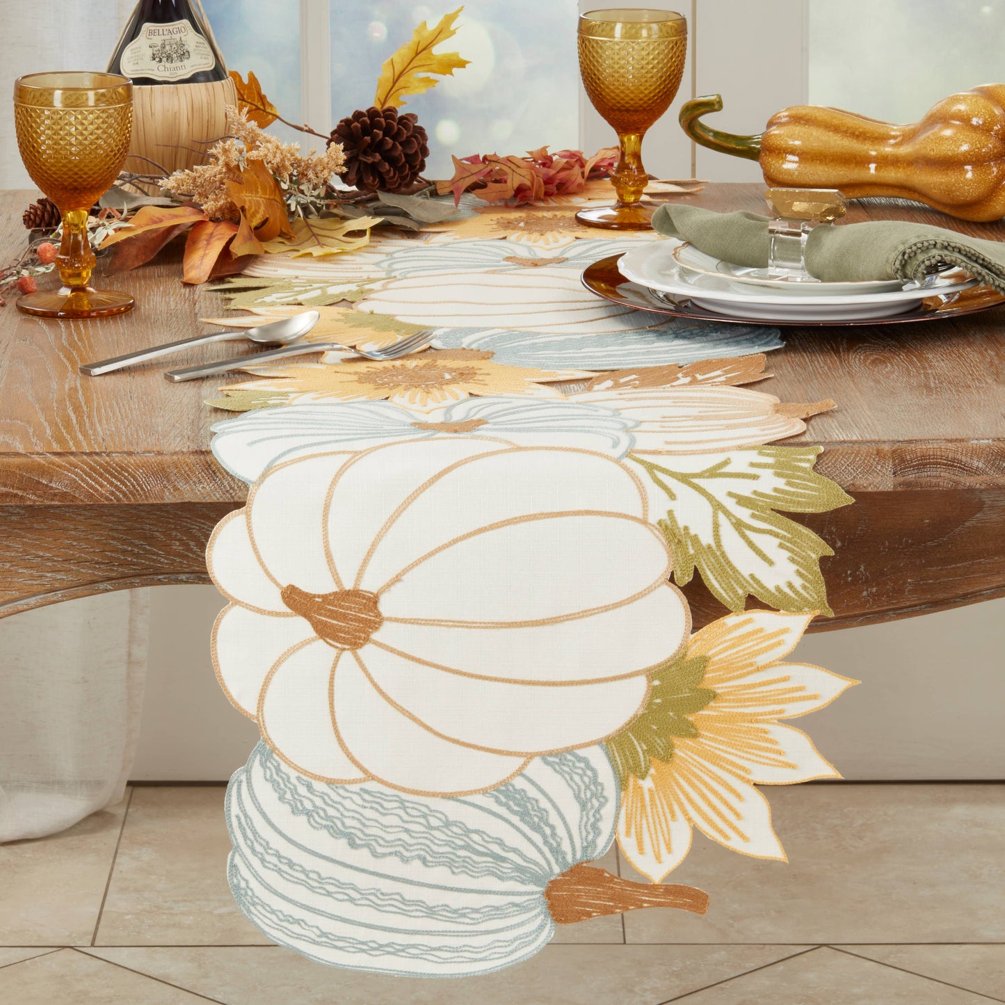 Harvest Haven Pumpkin Table Runner