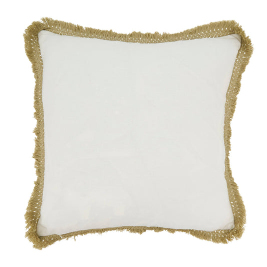 Coastal Embroidered Palm Tree Pillow