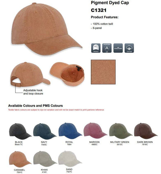 Pigment Dyed Cap – “Expensive & Difficult” Embroidered Hat