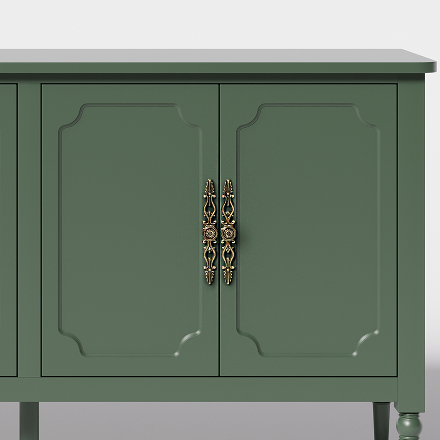 Console Cabinet, 58'' Mid Century Modern Pantry Cabinet