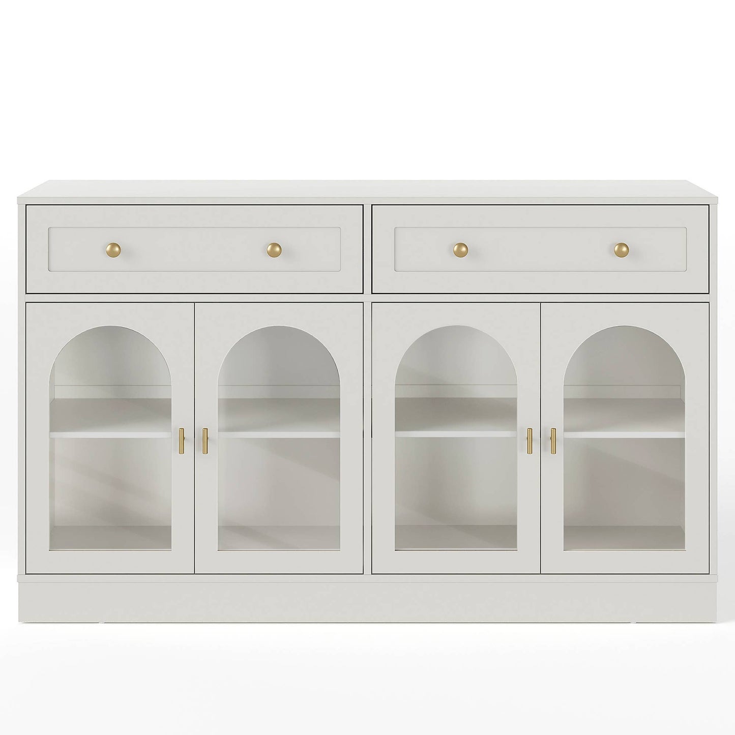 Sideboard Buffet Cabinet with Storage, Wood Coffee Bar Table