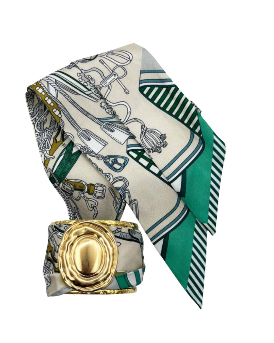 Finley- Large Gold Scarf Cuff - WS