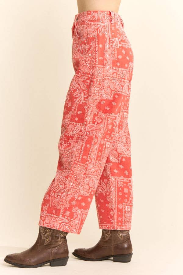 BANDANA PRINT PANTS
