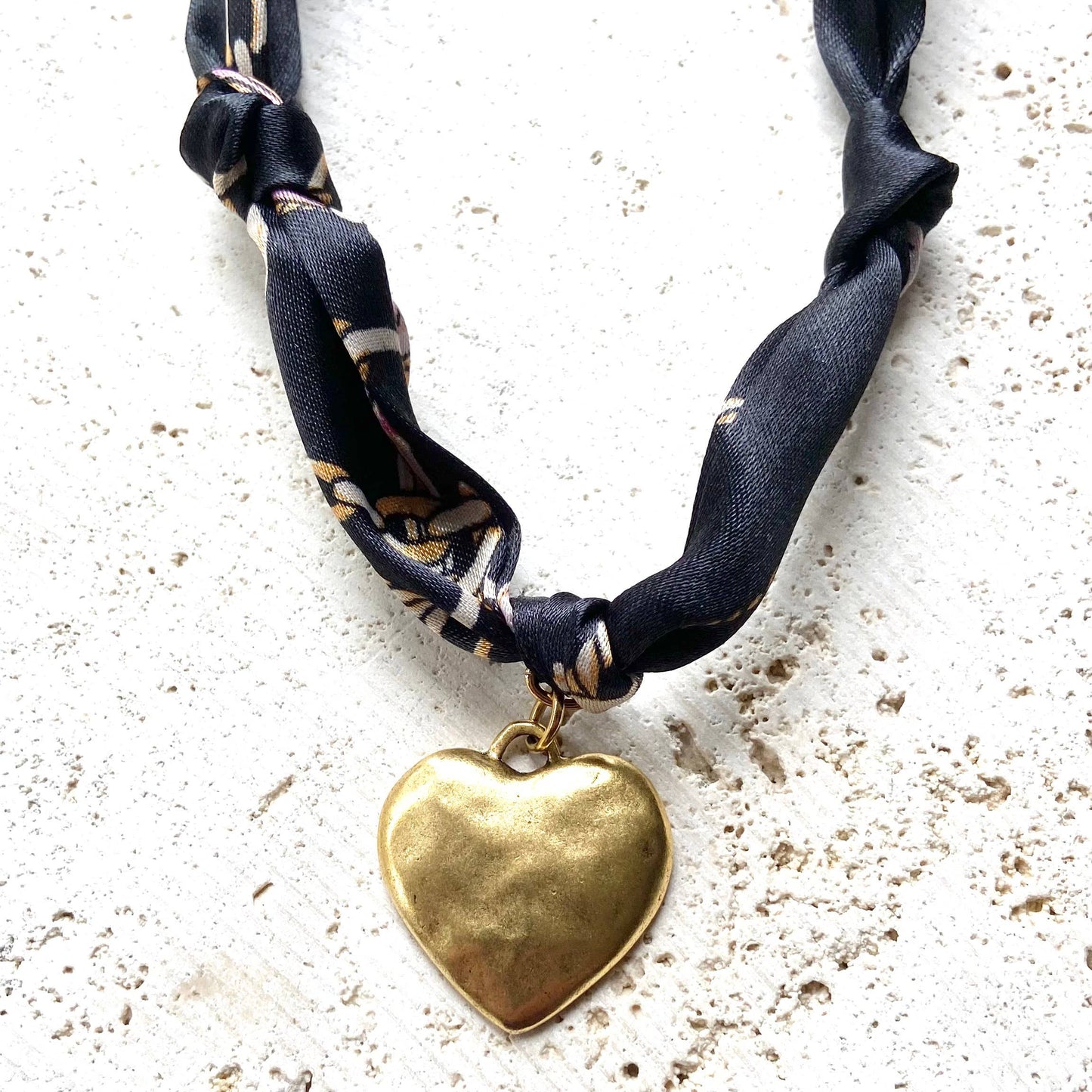 Scarf necklace knotted Lord’s Prayer Van Gogh starry night