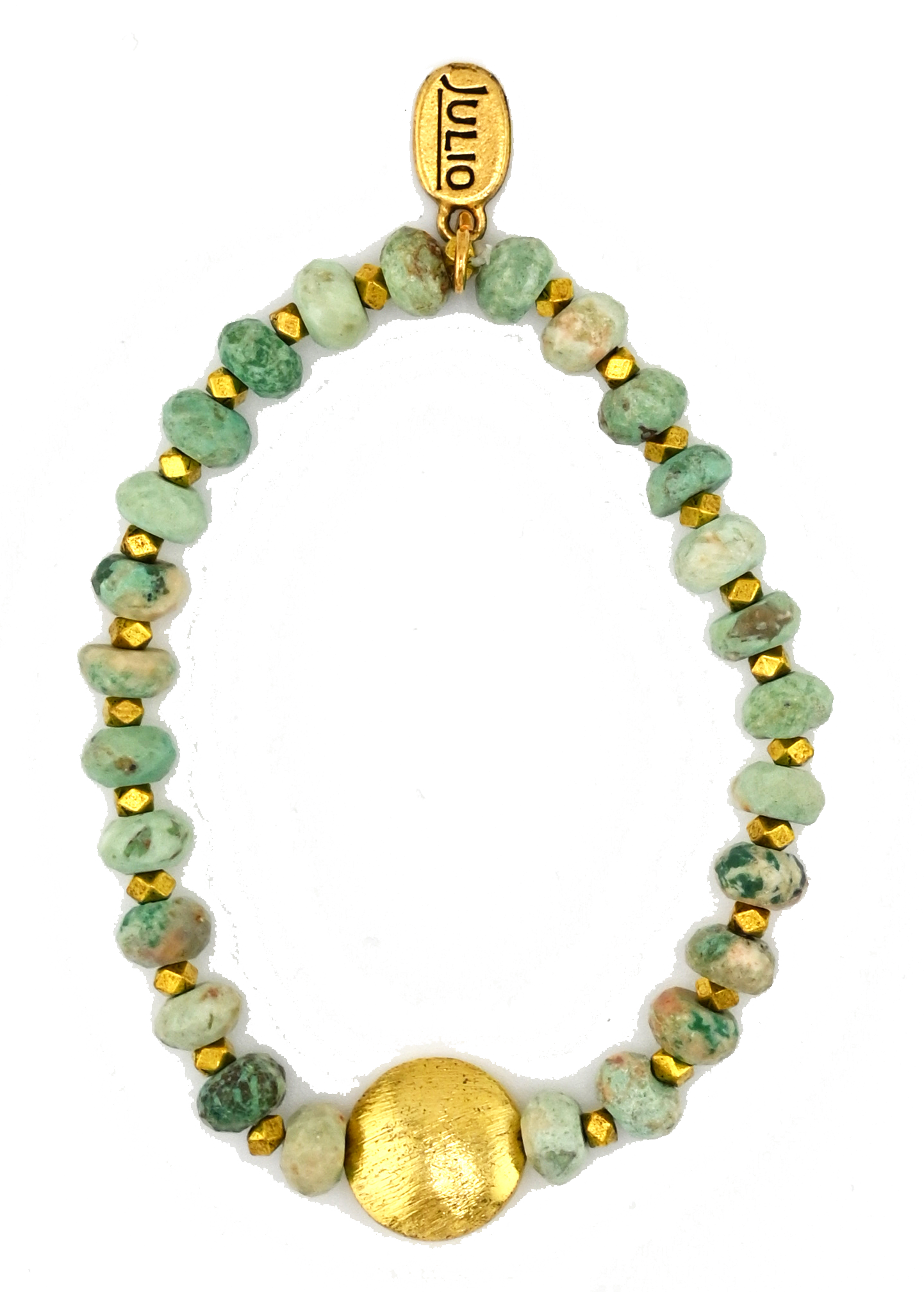 Sunlit Gemstone Rondelle Stretch Bracelet