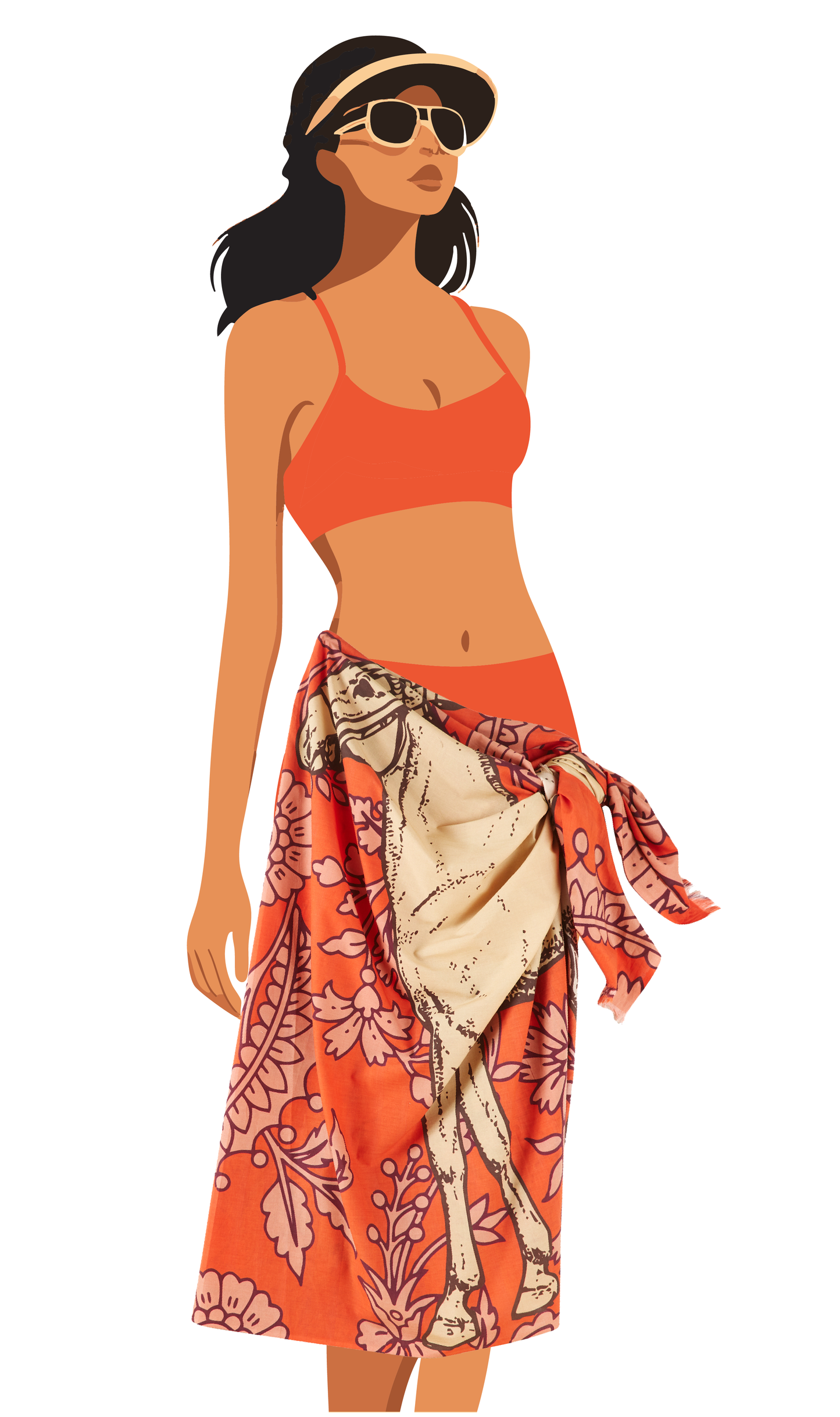 EQUUS DITSY FLORAL VOILE SHAWL/PAREO