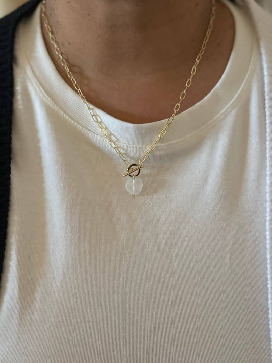 Quartz heart (gold)