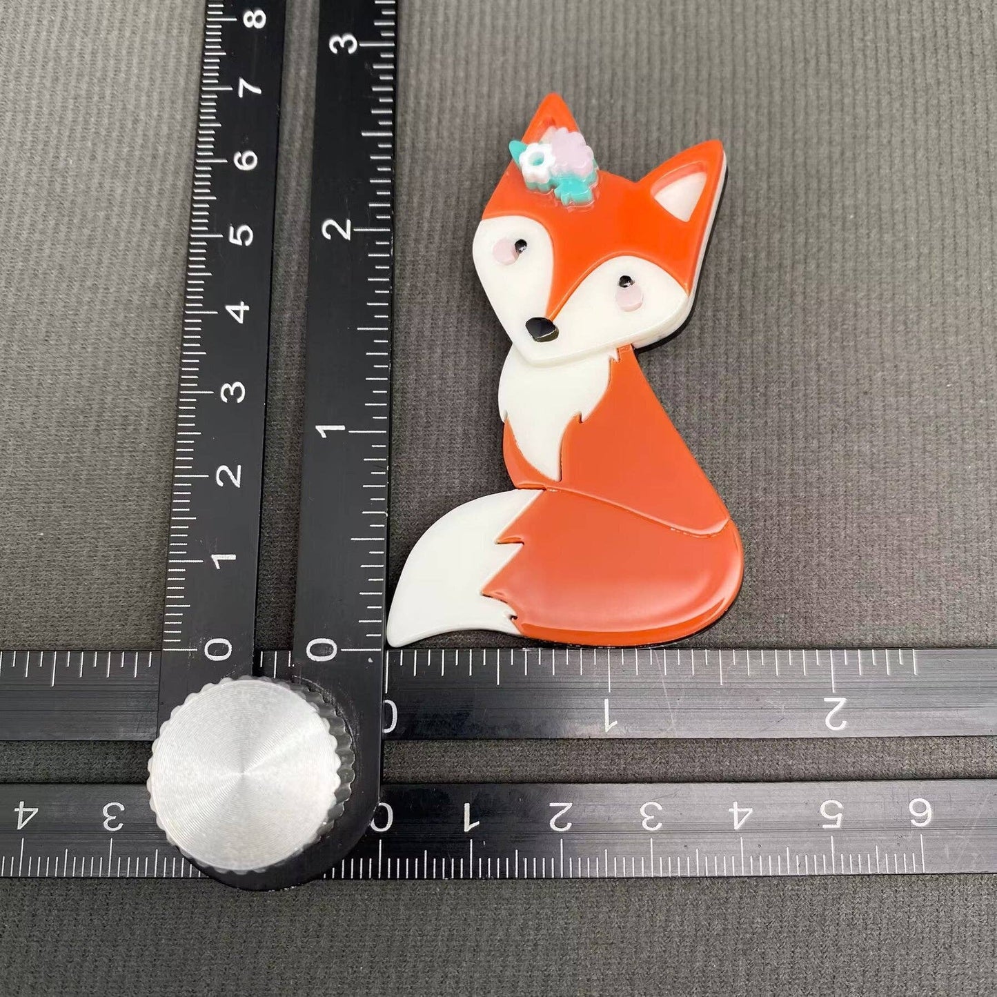 Acrylic Fox Brooch