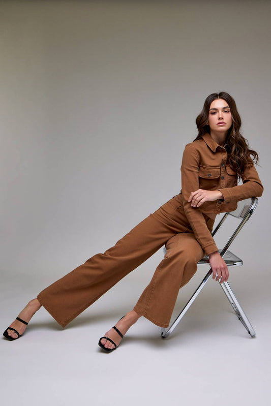 Tawney Wash Stretch High Rise Relaxed Dad Jean