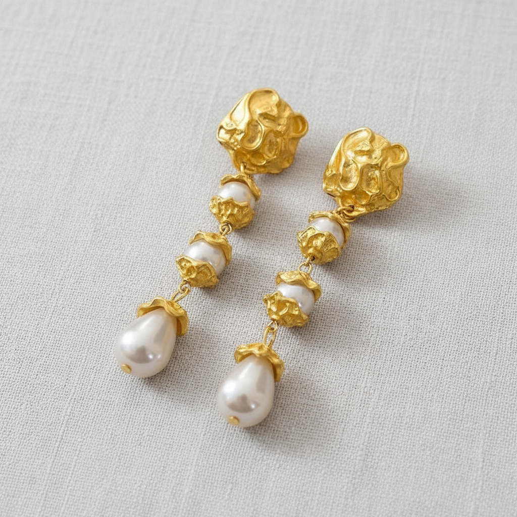 Vintage Silver Needle Earrings