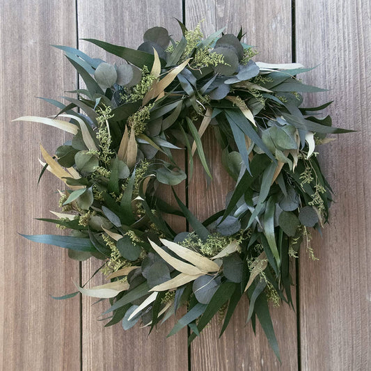 Willow and Silver Dollar Eucalyptus Wreath