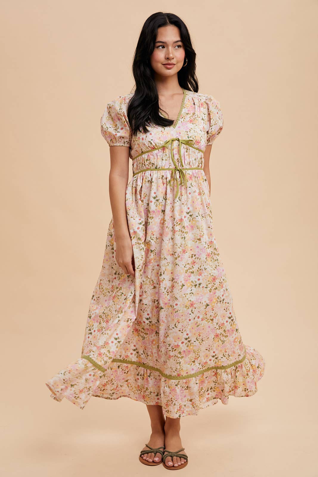 BOW FLORAL DRESS