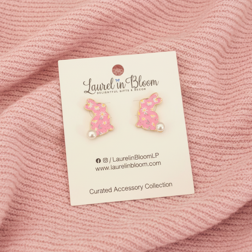 Pink Parade Daisy Bunny Earrings