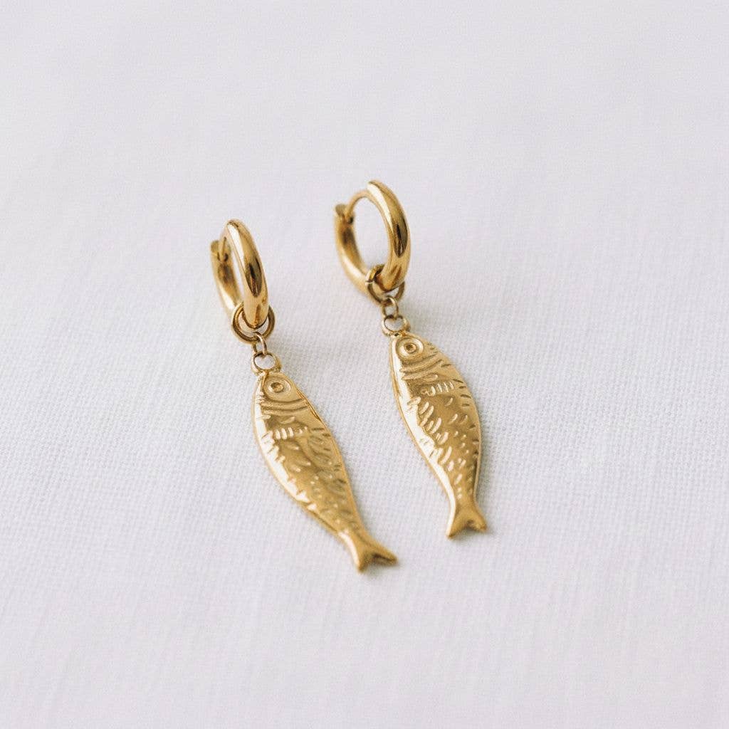 Fish Hoop Earrings