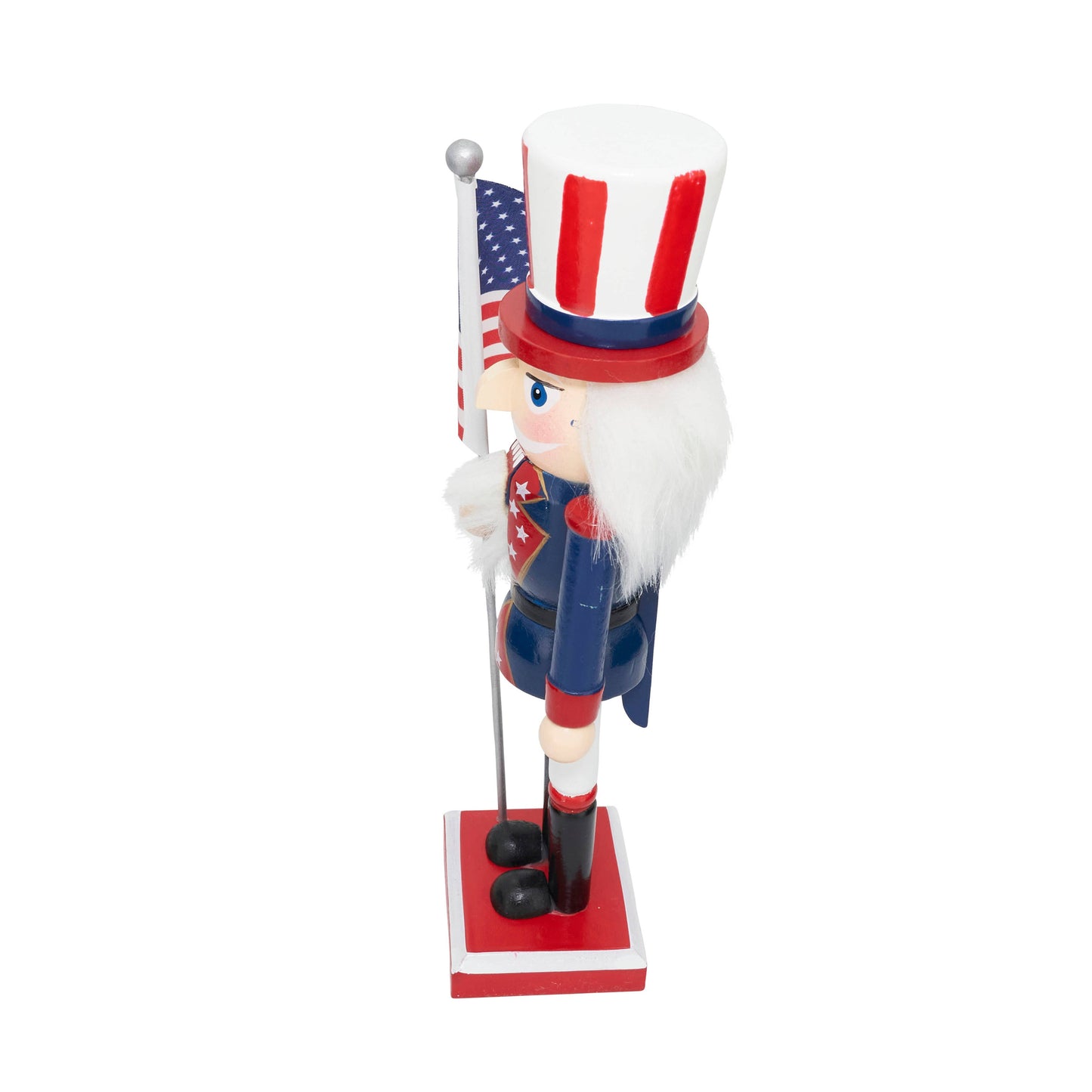 Bold Patriotic Nutcracker Displaying National Pride