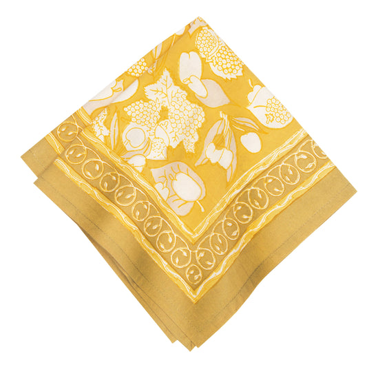 Forest Harvest Grey & Mustard Napkins - Set of 6