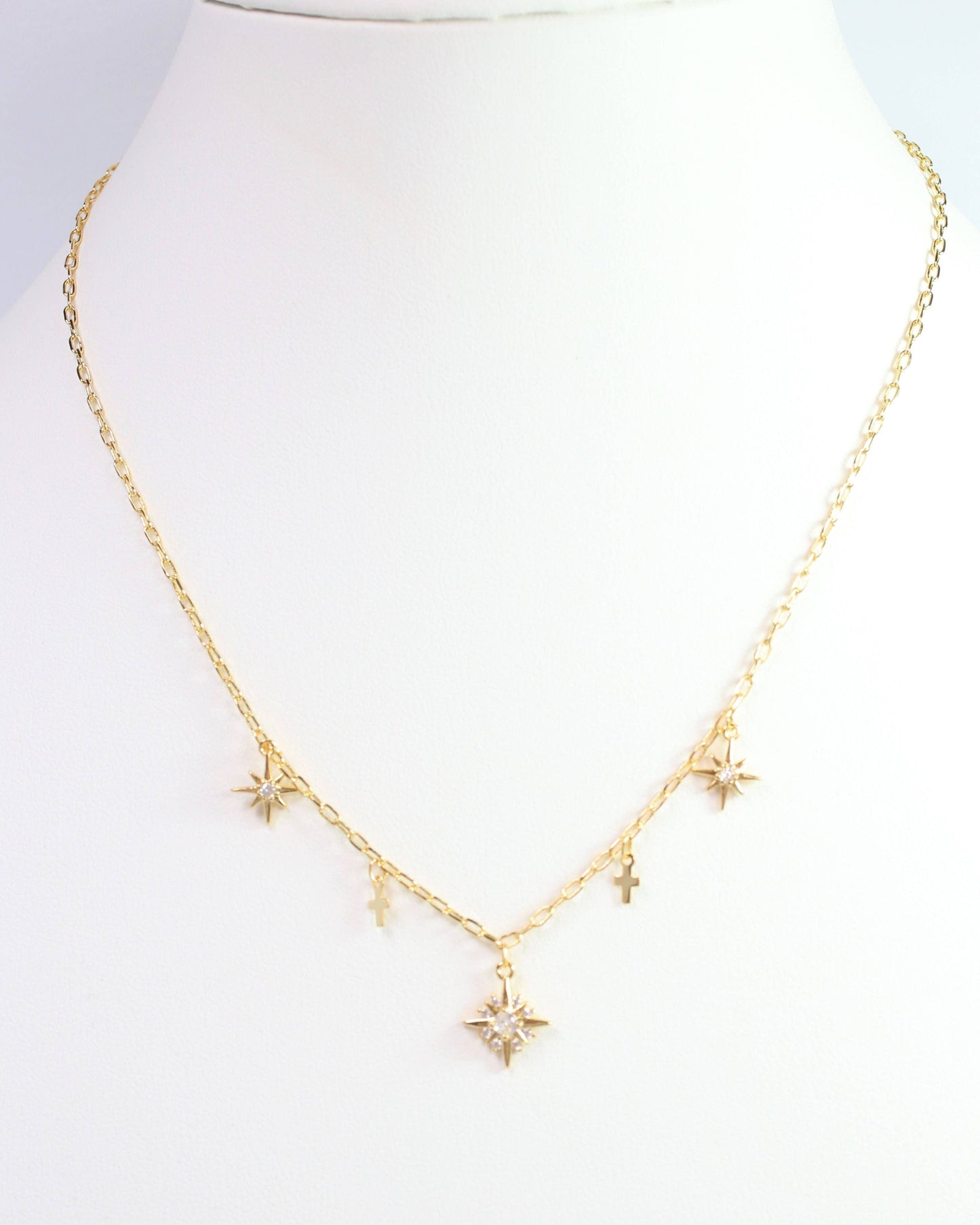 Rozzie Charm Necklace Gold