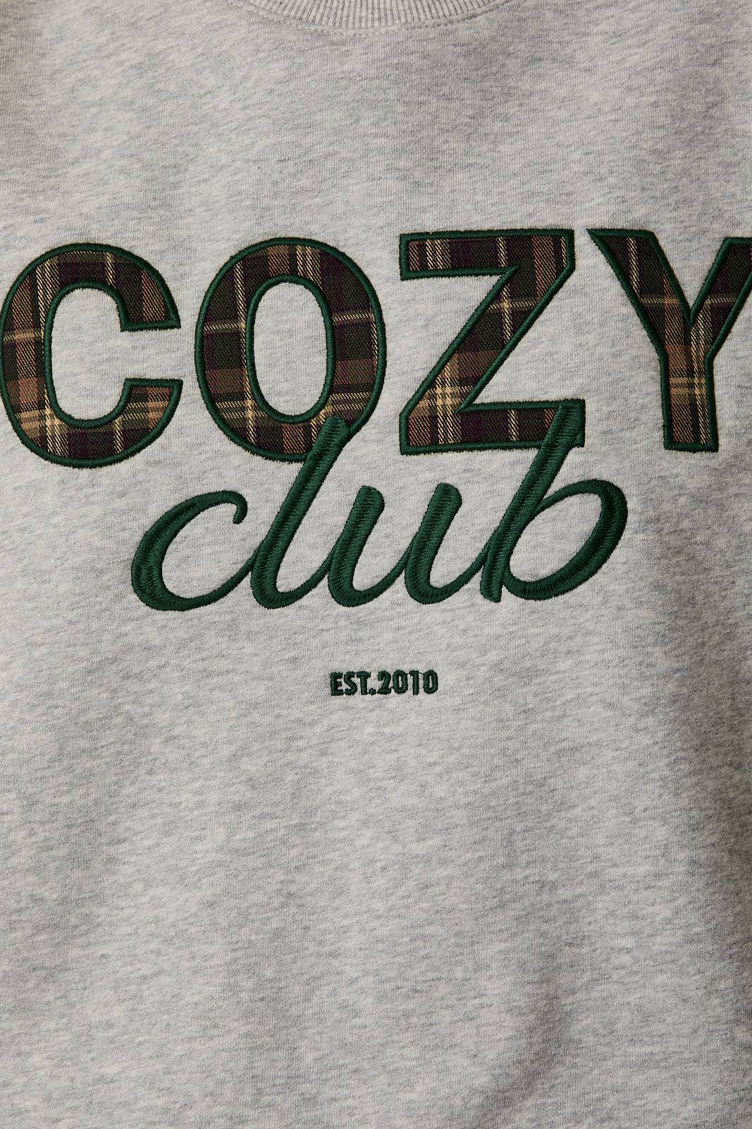 COZY CLUB - Embroidered SWEATSHIRT & SWEATPANTS