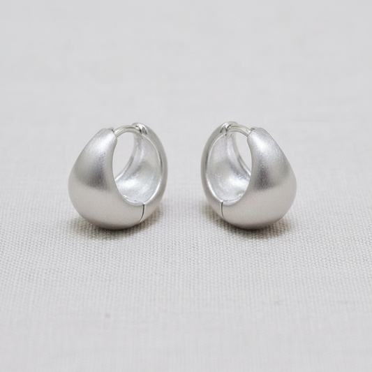 Matte Geometric Hoop Earrings