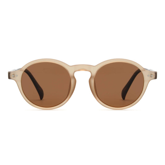Sunglasses - KYLE | Transparent Matte Nude-Tortoise | Brown Lens