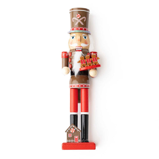 Gingerbread 15" Hand-Painted Wood Nutcracker