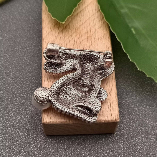 Rhinestone Rabbit Brooch