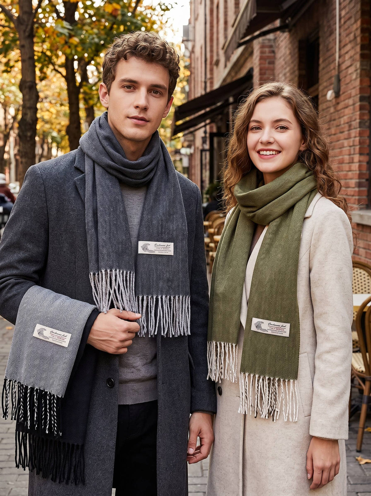 Winter Minimalist Soft Cashmere Feel Scarf Muffler
