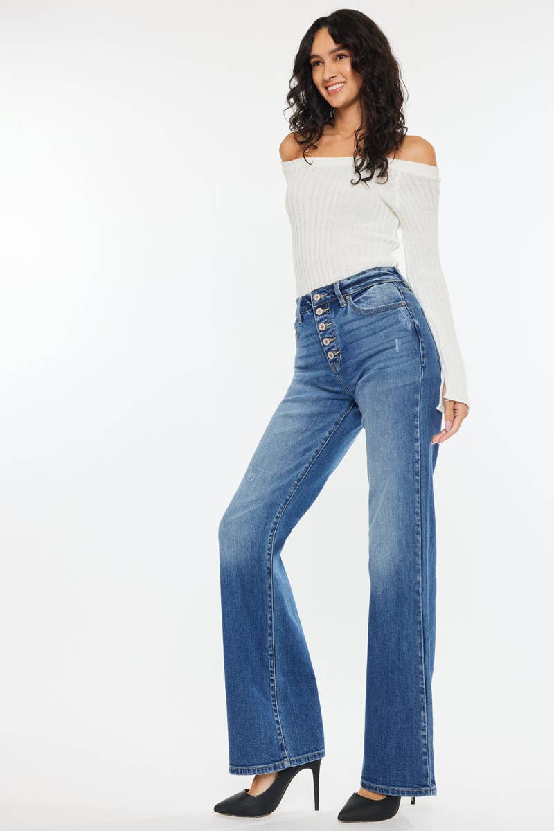 OPEN PACK ULTRA HIGH RISE 90’S FLARE JEANS-KC2578M