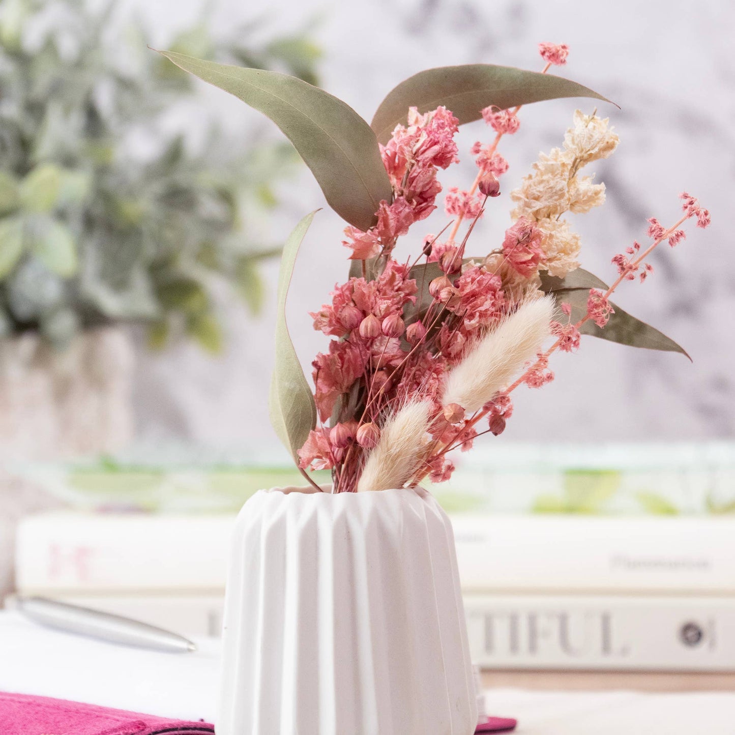 Pink & White Floral Mini Bouquet #132