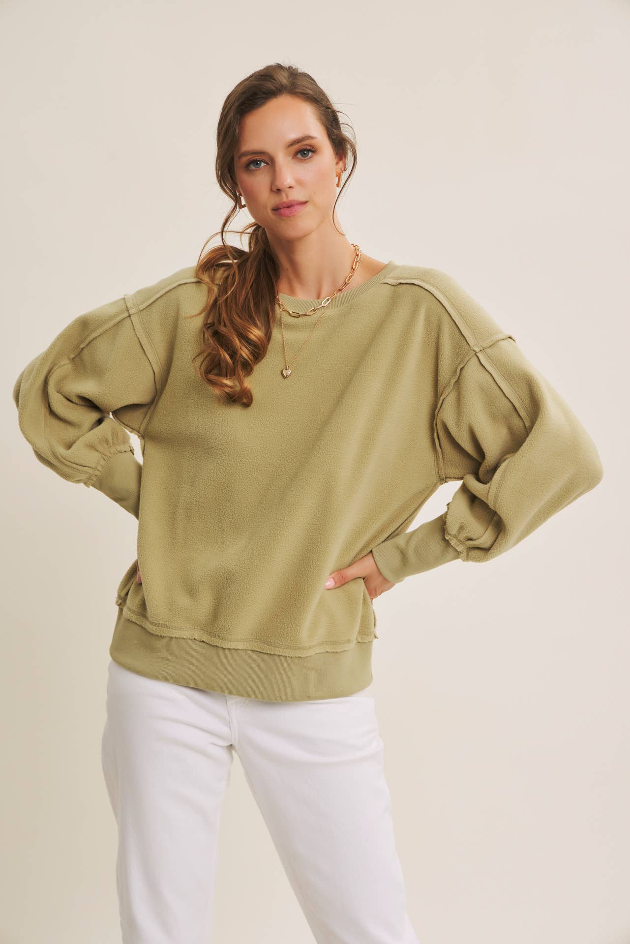 COZY ESSENTIAL FEELS LIKE A WARM HUG FUZZY FLEECE PULLOVER