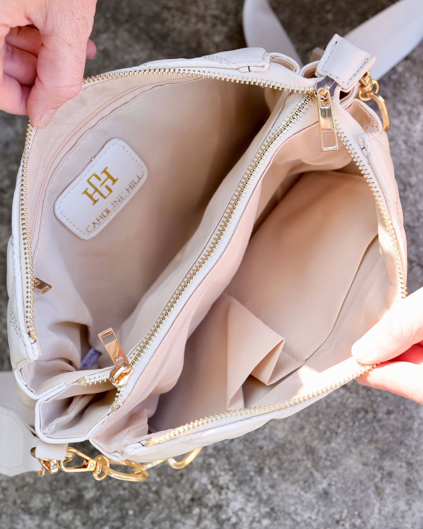 Ariana Crossbody Cream Quilted DQ