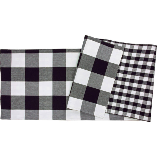 Black Buffalo Check Table Runner