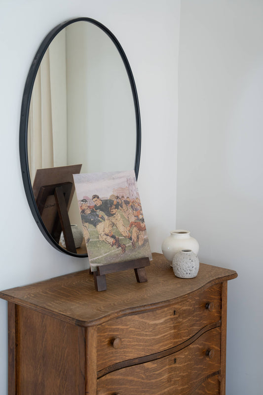 Vintage Football Player Antique Artist Board