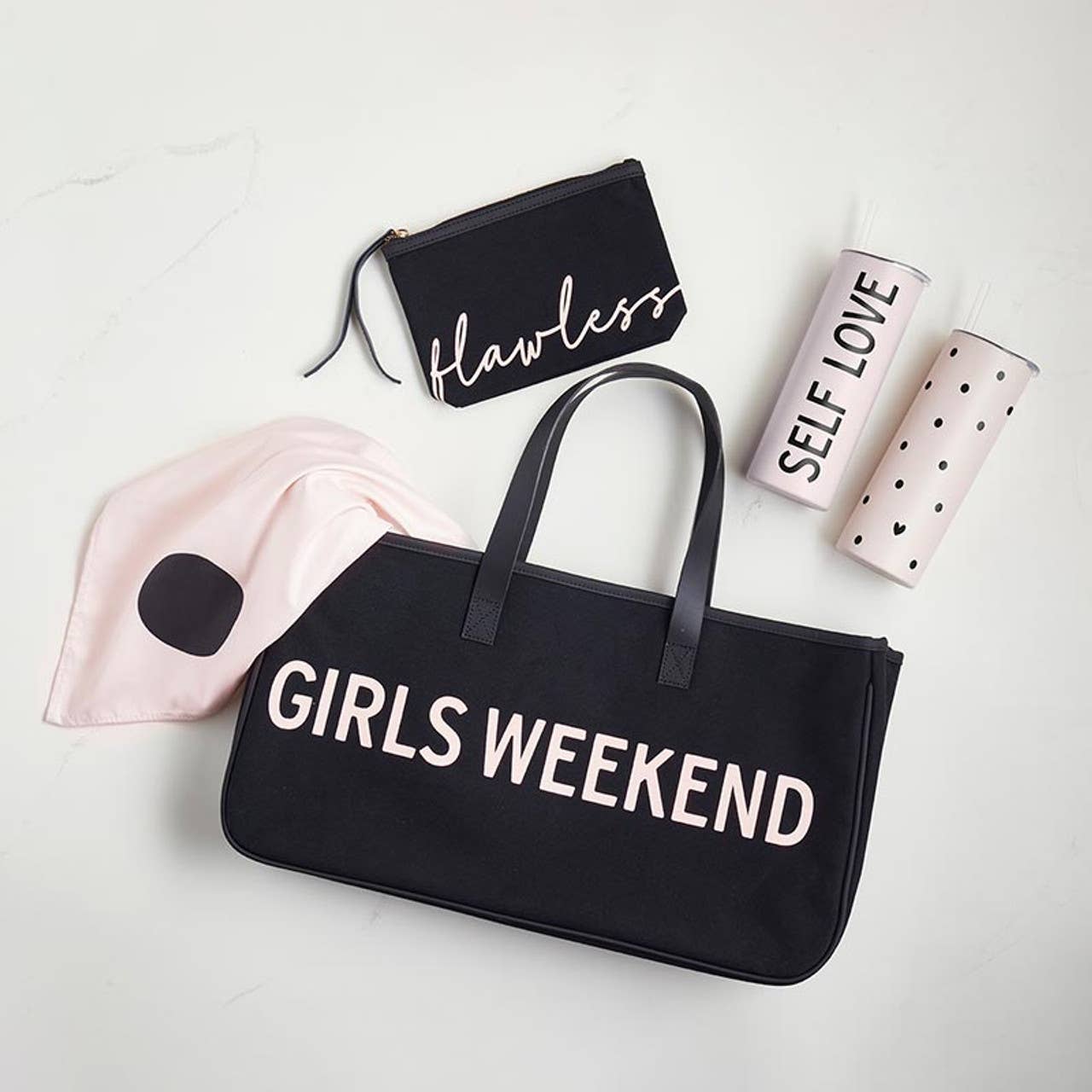 Black Canvas Tote - Girls Weekend