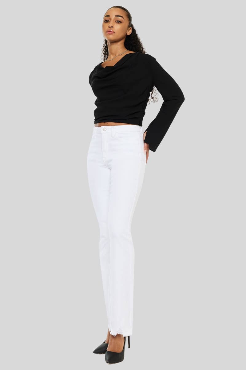 OPEN PACK HIGH RISE BOOTCUT JEANS-KC11259WT