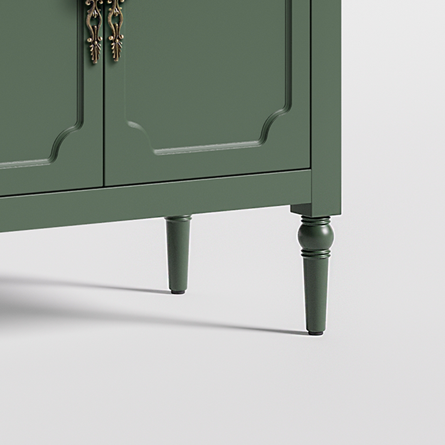 Console Cabinet, 58'' Mid Century Modern Pantry Cabinet