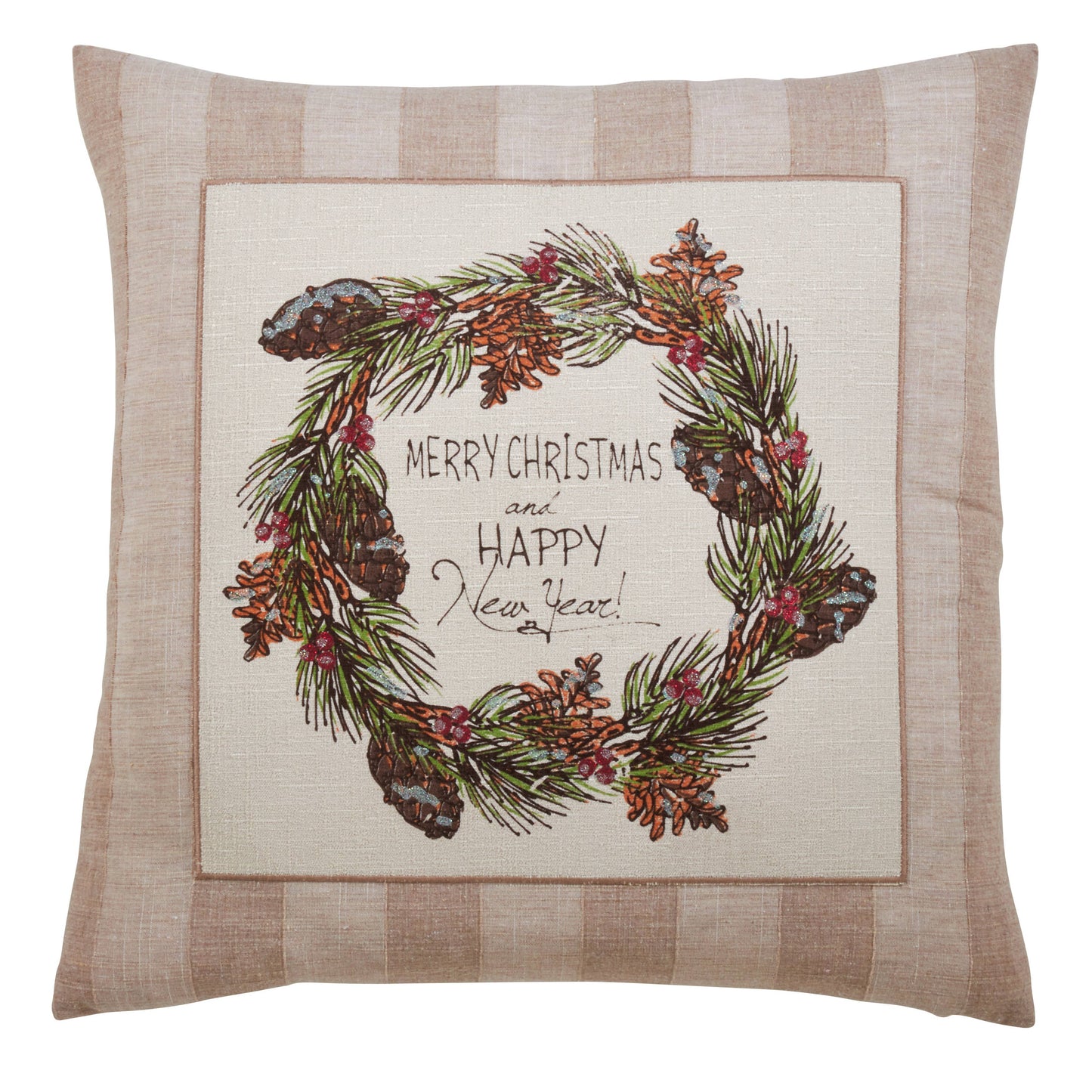 Merry Christmas and Happy New Year Pillow
