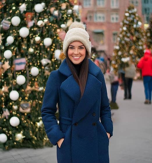 Women's Chenille Winter Pom Beanie - Beige