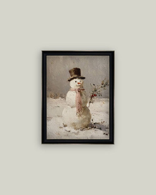 Snowman in Pink Scarf