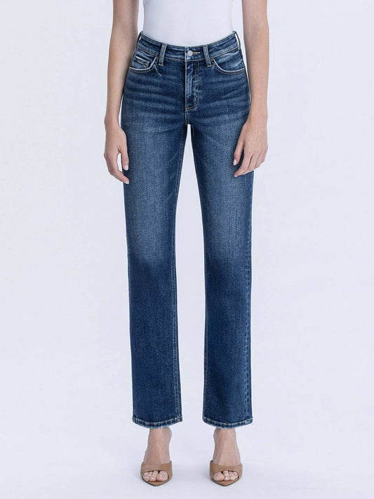 DARK WASH STRAIGHT JEANS