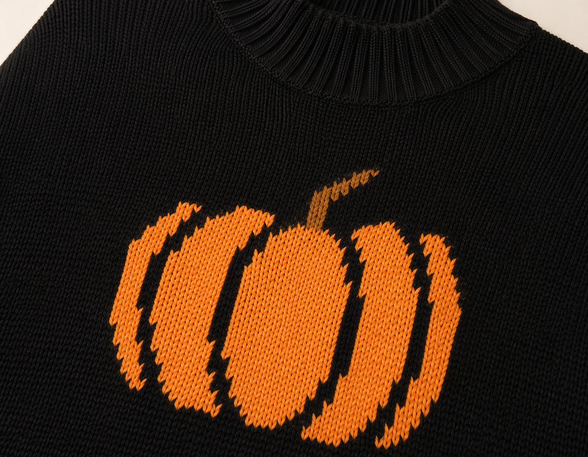 HALLOWEEN PUMPKIN SLEEVELESS SWEATER