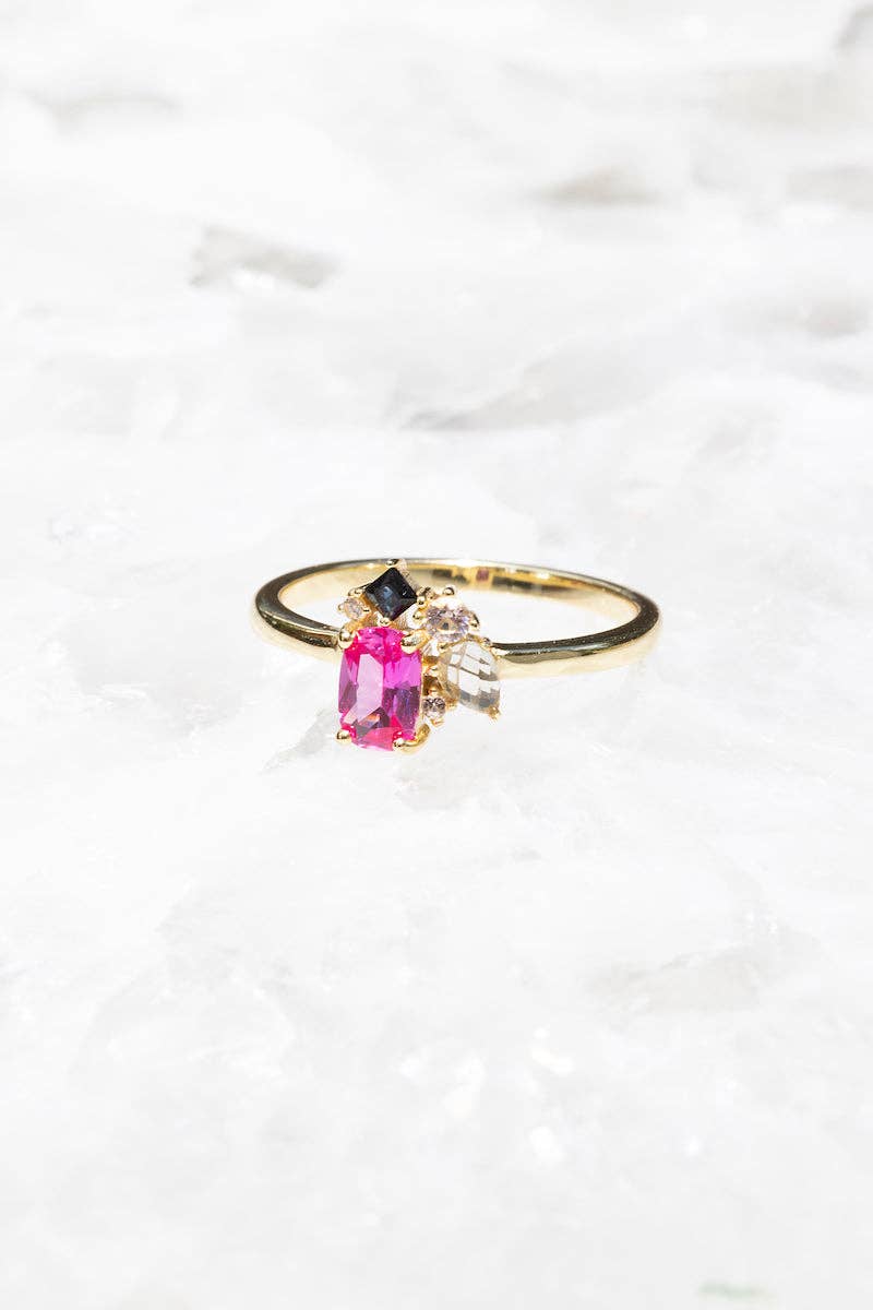 BOUQUET RING- PINK TOPAZ