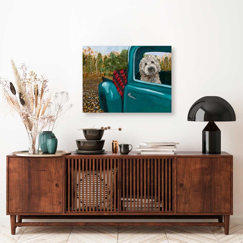 Doodle Truck Canvas Wall Art