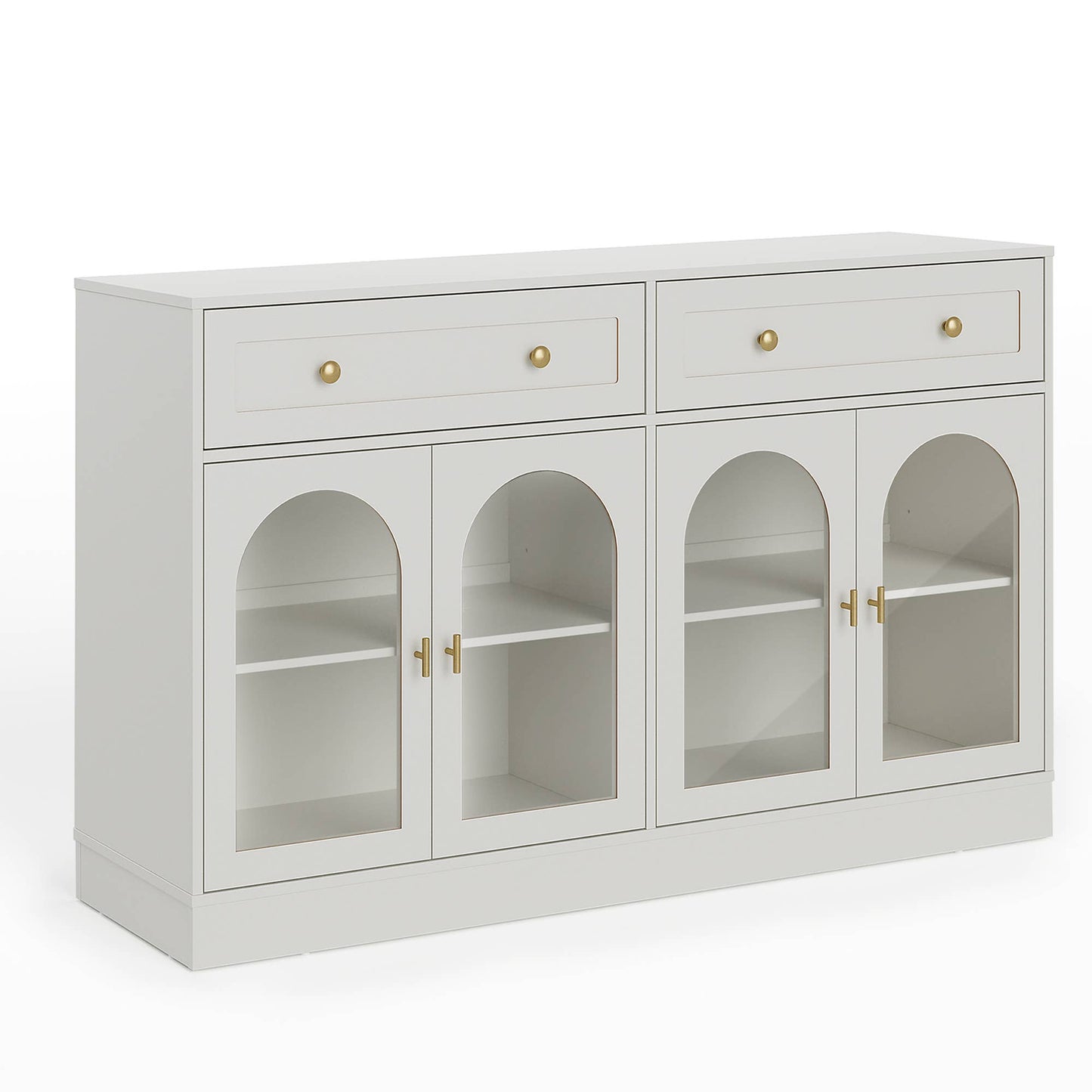 Sideboard Buffet Cabinet with Storage, Wood Coffee Bar Table