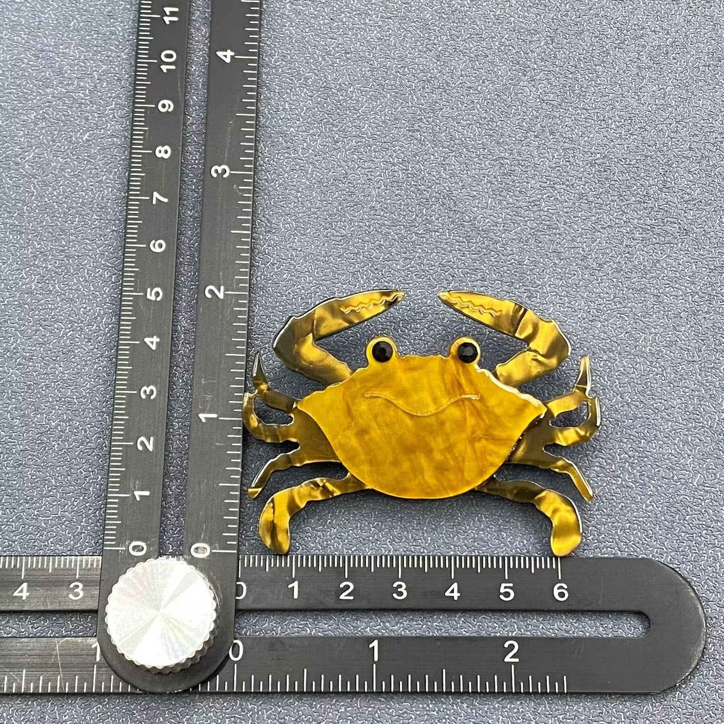 Acrylic Crab Brooch
