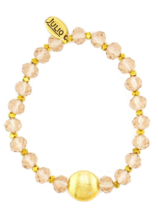 Sunlit Gemstone Rondelle Stretch Bracelet