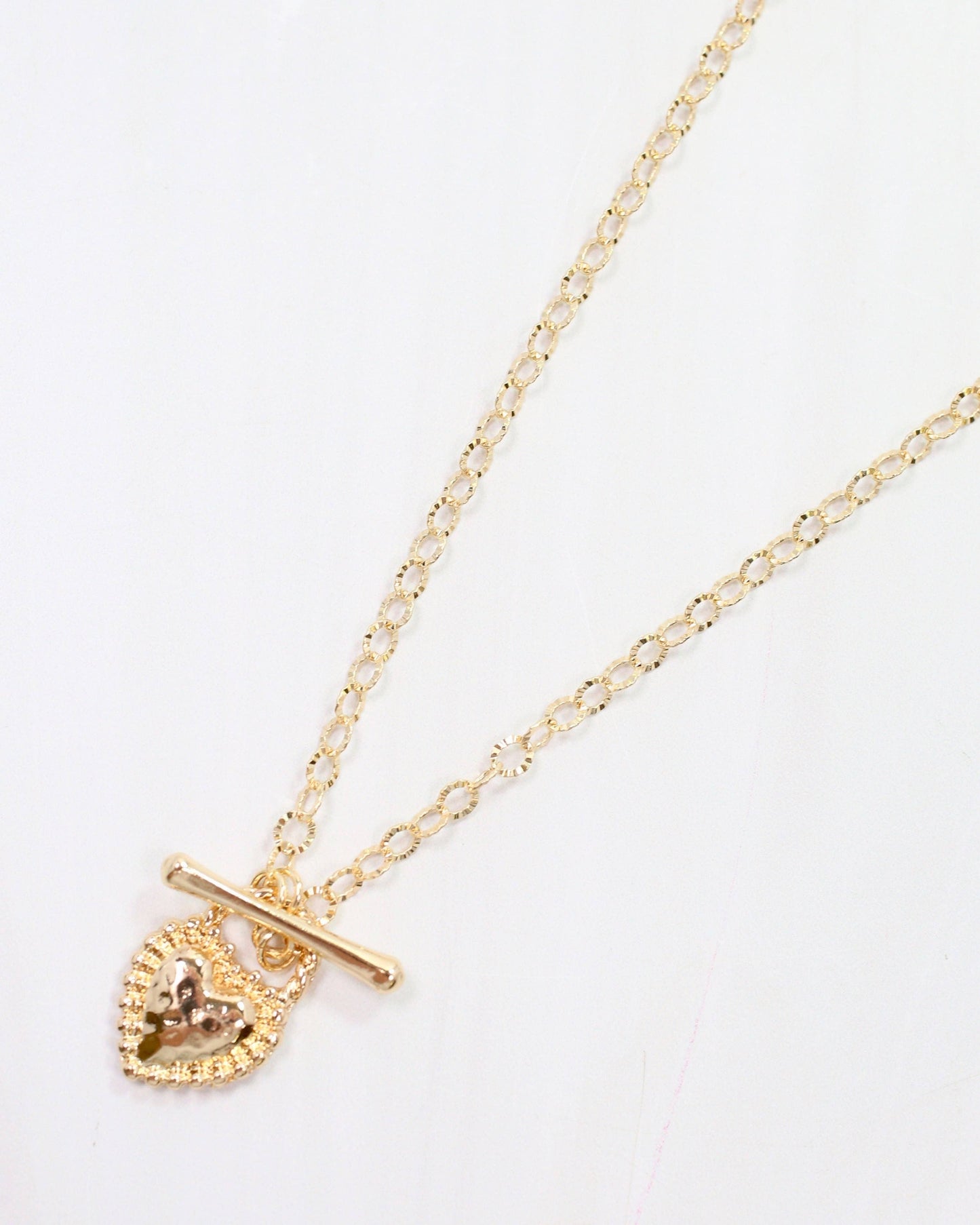 Willis Heart Charm Necklace Gold