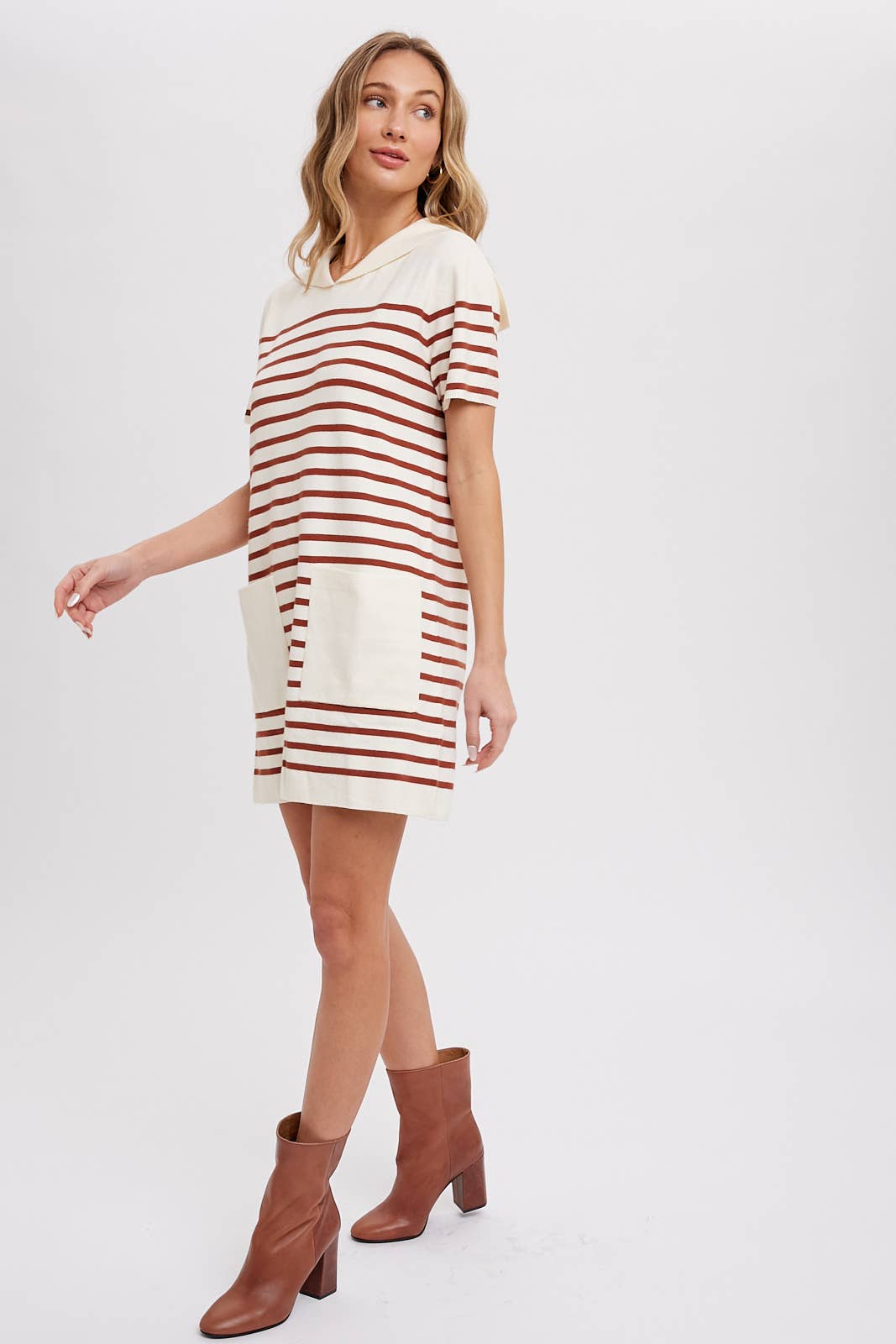 SAILOR COLLAR STRIPE DRESS