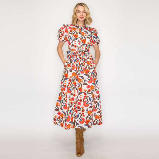 Festival Dream Shirts Midi Dress - LWD3182