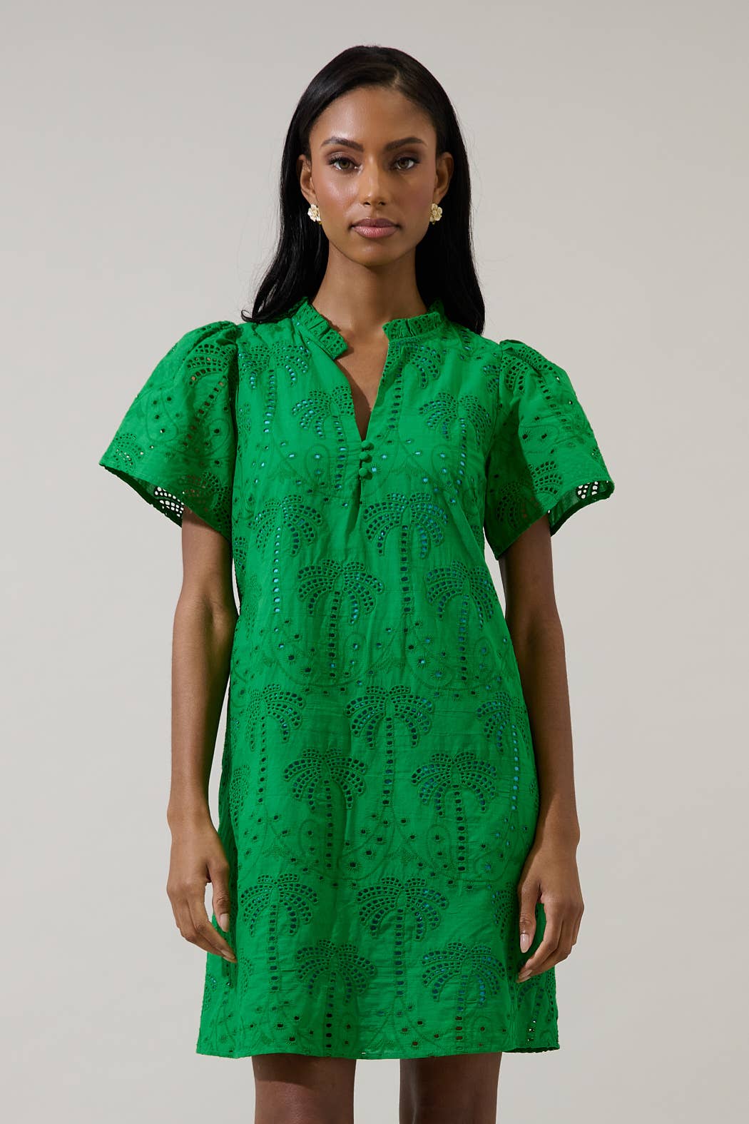 Palms Eyelet Dress
